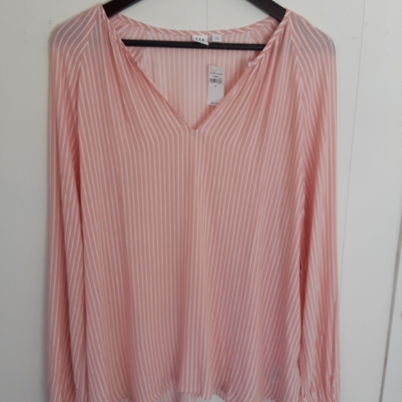 Maternity Stripped Keyhole Longsleeve Viscose Top Size M - Picture 9 of 11